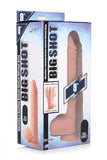 Big Shot Vibrating and Rotating Silicone Dildo w. Balls - 9 Inch