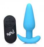 BANG Remote Control 21X Vibrating Silicone Butt Plug - Blue