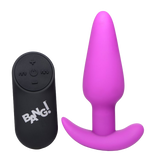 BANG Remote Control 21X Vibrating Silicone Butt Plug - Purple