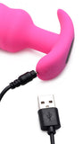 BANG Remote Control 21X Vibrating Silicone Swirl Butt Plug - Pink