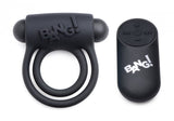 BANG Remote Control 28X Vibrating Cock Ring & Bullet - Black