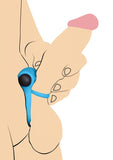 BANG Remote Control 28X Vibrating Cock Ring & Bullet - Blue