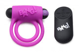 BANG Remote Control 28X Vibrating Cock Ring & Bullet - Purple