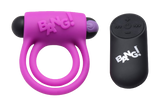 BANG Remote Control 28X Vibrating Cock Ring & Bullet - Purple