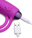 BANG Remote Control 28X Vibrating Cock Ring & Bullet - Purple