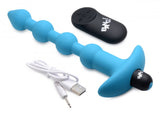 BANG Remote Control Vibrating Silicone Anal Beads - Blue