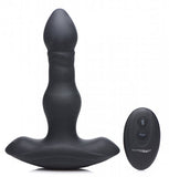 Silicone Vibrating & Thrusting Anal Plug with Remote Control