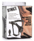 Male Chastity Harness with Silicone Anal Plug  by Strict Leather