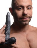 Creature Cocks The Gargoyle Rock Hard Silicone Dildo 9.3in - Silver/Black