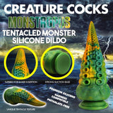 Creature Cocks Monstropus Tentacled Monster Silicone Dildo - Green/Yellow/Blue