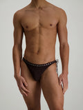 LUDOVIC DE SAINT SERNIN LACE UP SWIM BRIEF - LANZAROTE