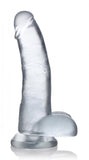 Jock C-Thru Dildo with Balls - 8 Inch