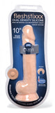 Fleshstixxx 10 Inch Silicone Dildo with Balls - Light