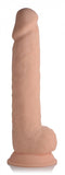 Fleshstixxx 10 Inch Silicone Dildo with Balls - Light