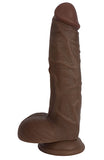 JOCK 9 Inch Dildo with Balls - Brown