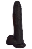 JOCK 11 Inch Dildo with Balls - Black