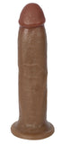 8" BARESKIN DILDO BY JOCK w/o BALLS - Dark