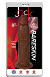 8" BARESKIN DILDO BY JOCK w/o BALLS - Dark