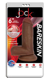 6" BARESKIN DILDO BY JOCK w. BALLS - Dark