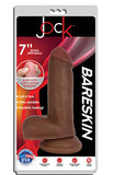 7" BARESKIN DILDO BY JOCK w. BALLS - Dark