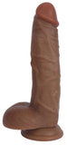 9" BARESKIN DILDO BY JOCK w. BALLS - Dark