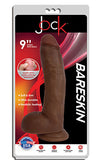 9" BARESKIN DILDO BY JOCK w. BALLS - Dark