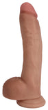 10" BARESKIN DILDO BY JOCK w. BALLS - Light