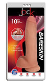 10" BARESKIN DILDO BY JOCK w. BALLS - Light