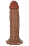 6" BARESKIN DILDO BY JOCK w/o BALLS - Dark