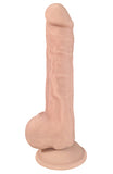 9 Inch Fleshstixxx Moldable Silicone Dildo with Balls - light, medium or dark tone