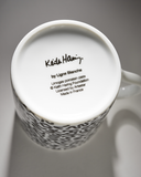 KEITH HARING PORCELAIN MUG BLACK PATTERN