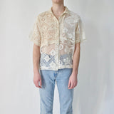 Tanner Fletcher Inez Patchwork Crochet Shirt