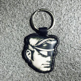 Tom of Finland Biker Head Leather Keyring