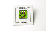 KEITH HARING 3-EYED MONSTER PIN