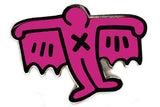 KEITH HARING BAT DEMON PIN - PINK