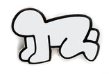 KEITH HARING RADIANT BABY PIN - WHITE