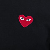 COMME des GARÇONS PLAY Red Heart on Black Long Sleeve T-Shirt