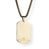 Master of the House Dog Tag Puppy - Shiny Gold