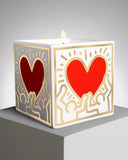 Keith Haring Red Pattern Heart Candle