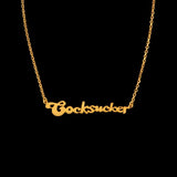 Bruce LaBruce Cocksucker Necklace by Jonathan Johnson in Gold or Silver