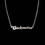 Bruce LaBruce Cocksucker Necklace by Jonathan Johnson in Gold or Silver