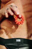 Cock-Lug Silicone Lugged Cock Ring - Red