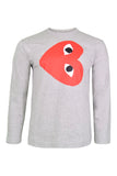 COMME des GARÇONS PLAY GRAY LONGSLEEVE T-SHIRT