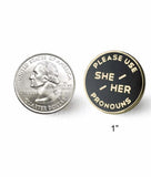 SHE / HER ENAMEL PRONOUN PIN