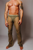 LUDOVIC DE SAINT SERNIN TRANSPARENT PANTS KHAKI