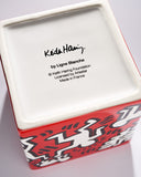 KEITH HARING "WHITE ON RED" SQUARE PERFUMED CANDLE