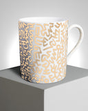 KEITH HARING PORCELAIN MUG GOLD PATTERN