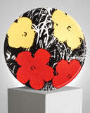 ANDY WARHOL PORCELAIN PLATE - FLOWERS - Yellow / Red