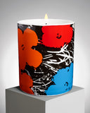 Andy Warhol Blue / Orange / Red Flower Candle