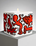 KEITH HARING "RED ON WHITE" SQUARE PERFUMED CANDLE